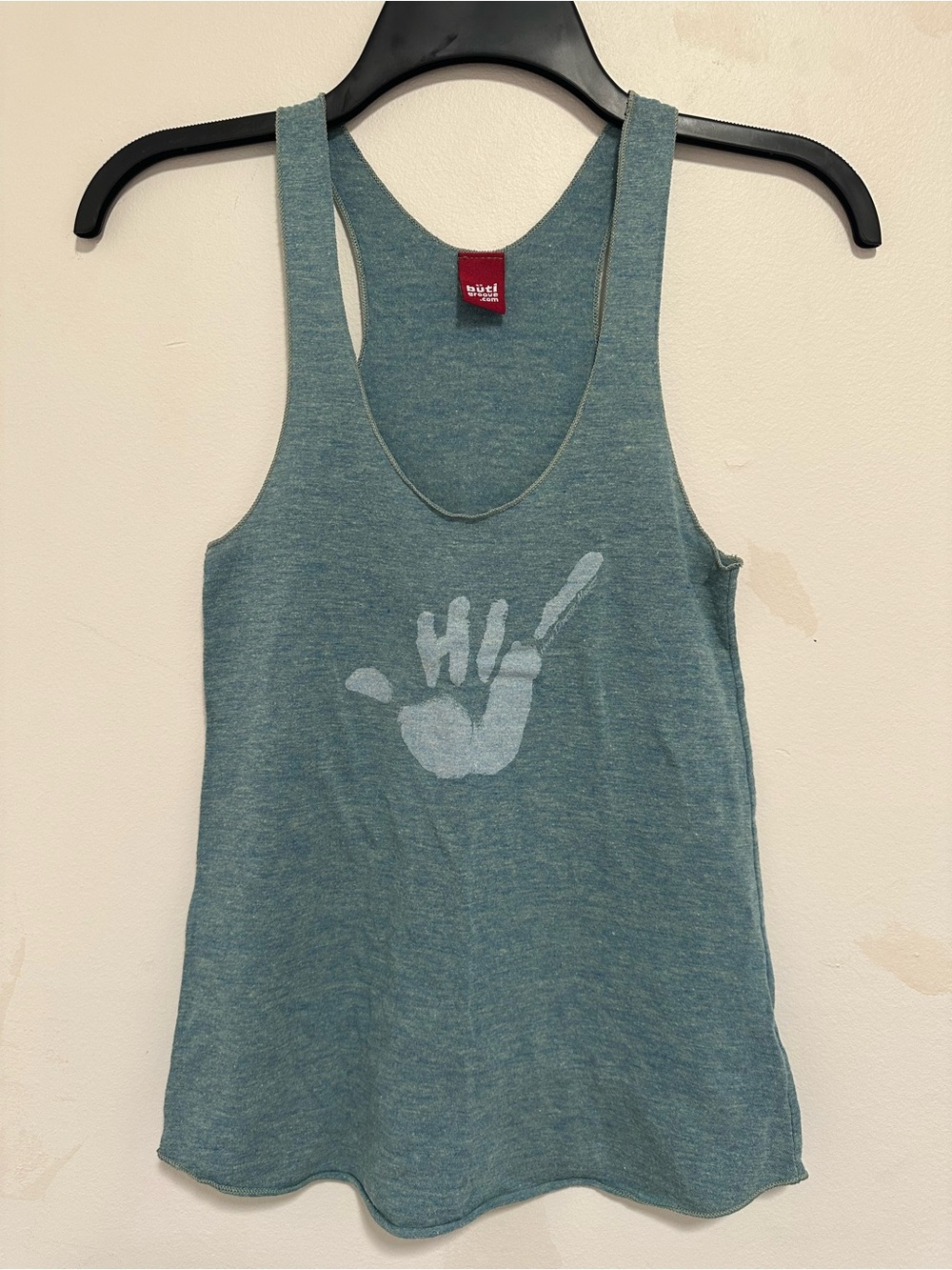 groove Teal Heather Racerback Tank with HI logo Shaka